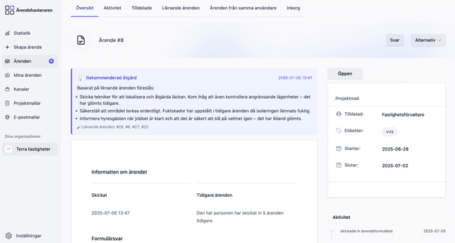 Kommunicera med handläggare